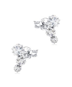 Triple Star CZ Stud Earring STS-6942